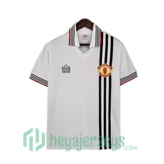 1975-1980 Manchester United Retro Away Jerseys White