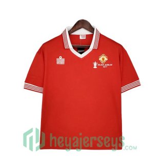 1977 Manchester United Retro Home Jerseys Red