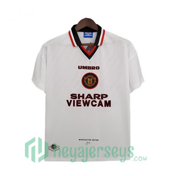 1996-1997 Manchester United Retro Away Jerseys White