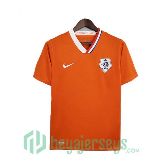 2008 Netherlands Retro Home Jerseys Orange