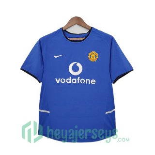 2002-2004 Manchester United Retro Away Jerseys Blue