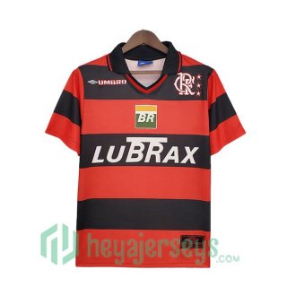 1999 Flamengo Retro Home Jerseys Red Black