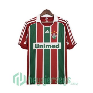 2008-2009 Fluminense Retro Home Jerseys Red Green