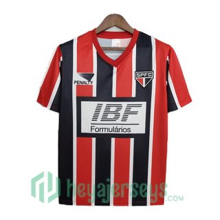 1991 Sao Paulo FC Retro Away Jerseys Red Black