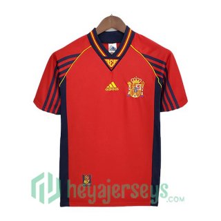 1998 Spain Retro Home Jerseys Red