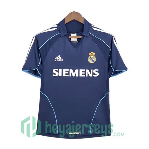 2005-2006 Real Madrid Retro Away Jerseys Blue