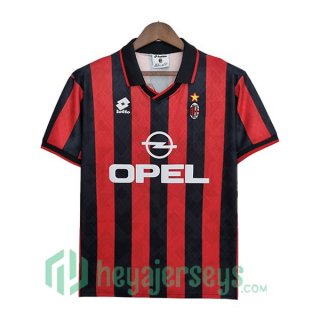 AC Milan Retro Home Soccer Jerseys Red 1995-1996