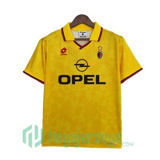 AC Milan Retro Away Soccer Jerseys Yellow 1995-1996