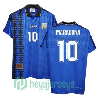 1994-1995 Argentina Retro Away Jersey MARADONA #10