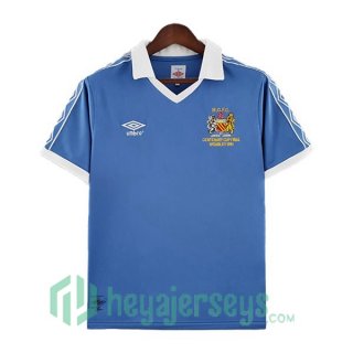 Manchester City Retro Home Soccer Jerseys Blue 1981-1982