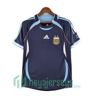 Argentina Retro Away Soccer Jerseys Blue 2006