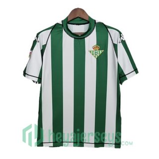 Real Betis Retro Home Soccer Jerseys Green White 2003-2004