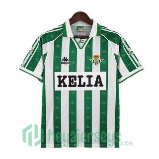 Real Betis Retro Home Soccer Jerseys Green White 1996-1997