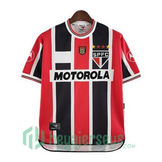 Sao Paulo FC Retro Away Soccer Jerseys Red 2000