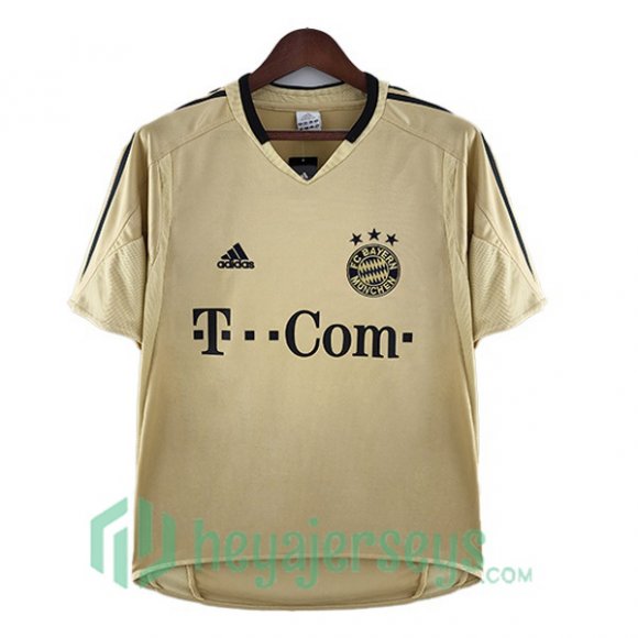 Bayern Munich Retro Away Soccer Jerseys Yellow 2004-2005