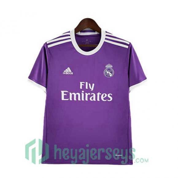 Real Madrid Retro Away Soccer Jerseys Purple 2017-2018