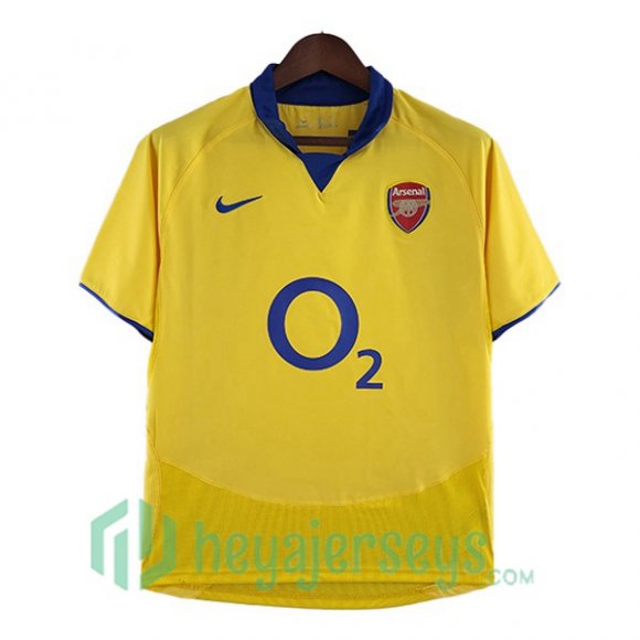 Arsenal Retro Away Soccer Jerseys Yellow 2003-2005