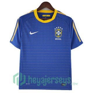 Brazil Retro Away Soccer Jerseys Blue 2010
