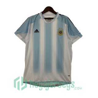 Argentina Retro Home Soccer Jerseys Blue White 2004-2005