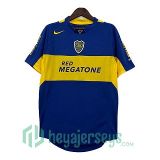 Boca Juniors Retro Home Soccer Jerseys Blue Yellow 2004-2005