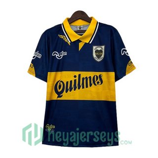 Boca Juniors Retro Home Soccer Jerseys Blue Yellow 1995-1997