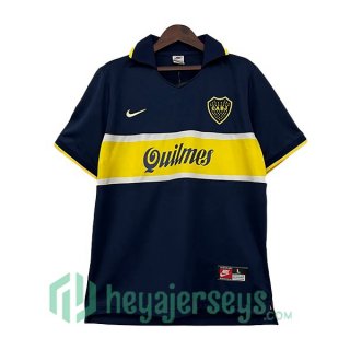 Boca Juniors Retro Home Soccer Jerseys Black Yellow 1996-1997