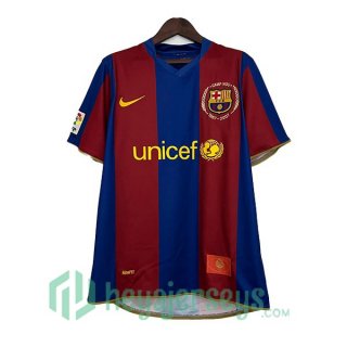 FC Barcelona Retro Home Soccer Jerseys Red Blue 2007-2008