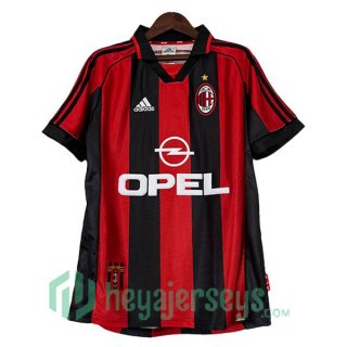 AC Milan Retro Home Soccer Jerseys Red 1998-1999