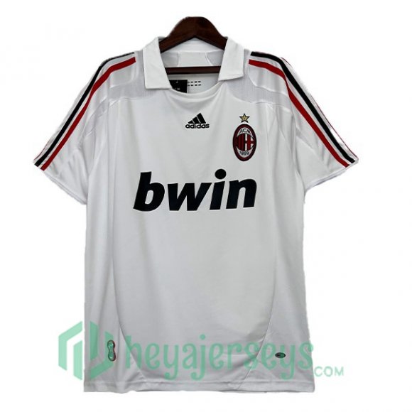 AC Milan Retro Away Soccer Jerseys White 2007-2008
