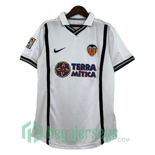 Valencia CF Retro Home Soccer Jerseys White 2000-2001