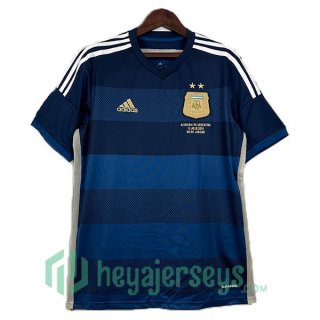 Argentina Retro Away Soccer Jerseys Blue Royal 2014