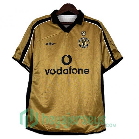 Manchester United Retro 100th Anniversary Edition Soccer Jerseys Yellow