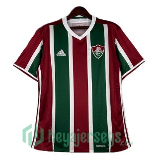 Fluminense Retro Home Soccer Jerseys Red Green 2016-2017