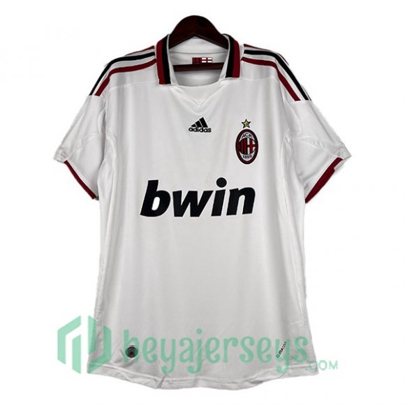 AC Milan Retro Away Soccer Jerseys White 2009-2010