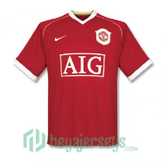 2006-2007 Manchester United Retro Home Jersey Red