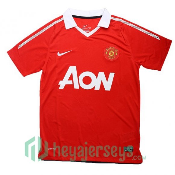 2010-2011 Manchester United Retro Home Jersey Red