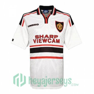 1998-1999 Manchester United Retro Away Jersey White