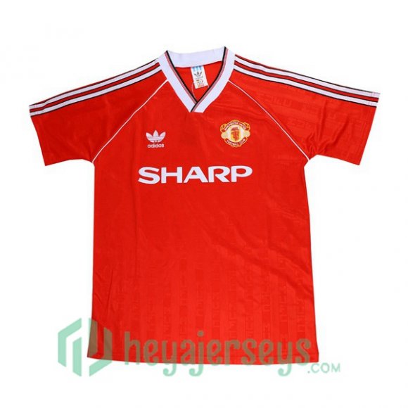 1988-1990 Manchester United Retro Home Jersey Red