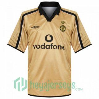 2001-2002 Manchester United Retro Retro Away Jersey Centenary Yellow