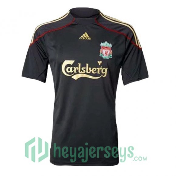 2009-2010 FC Liverpool Retro Away Jersey Black