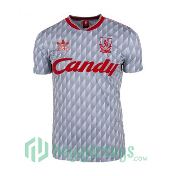 1989-1991 FC Liverpool Retro Away Jersey Gray