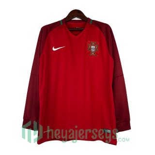 Portugal Retro Home Long Sleeve Red 2016