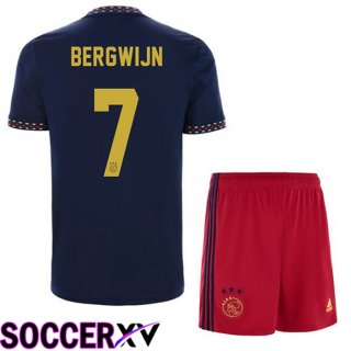 AFC Ajax (Bergwijn 7) Kids Away Jersey Black 2022/2023