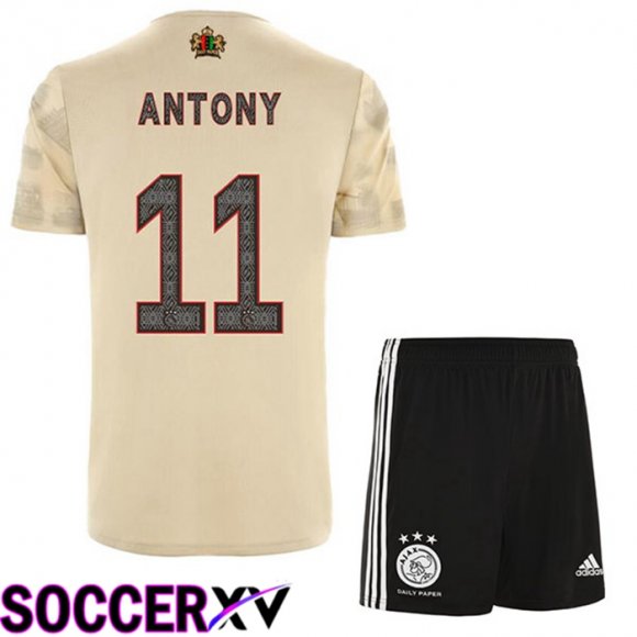 AFC Ajax (Antony 11) Kids Third Jersey Brown 2022/2023