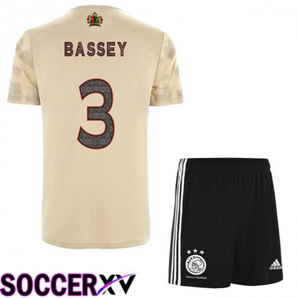 AFC Ajax (Bassey 3) Kids Third Jersey Brown 2022/2023