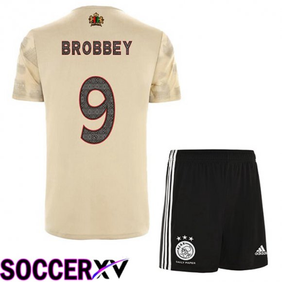 AFC Ajax (Brobbey 9) Kids Third Jersey Brown 2022/2023