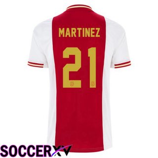 AFC Ajax (Martinez 21) Home Jersey White Red 2022 2023